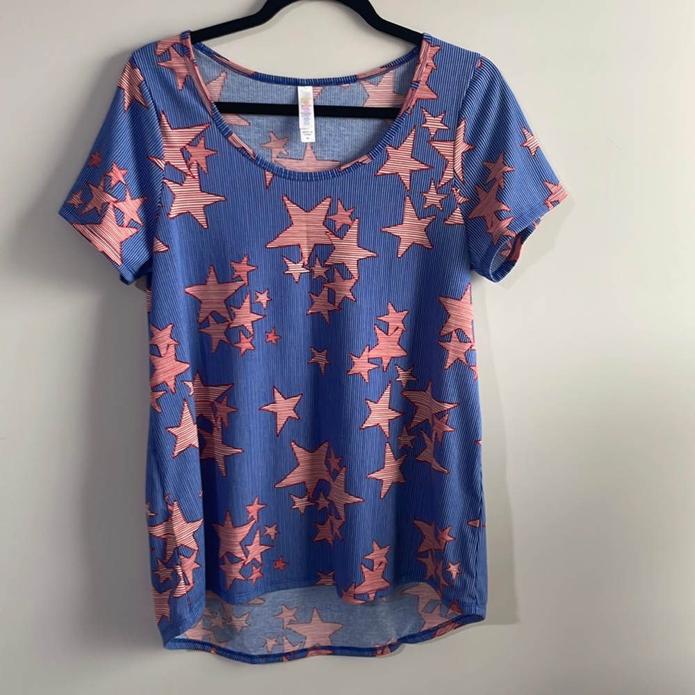 LulaRoe Classic Short Sleeve Shirt - Patriotic/4th of July